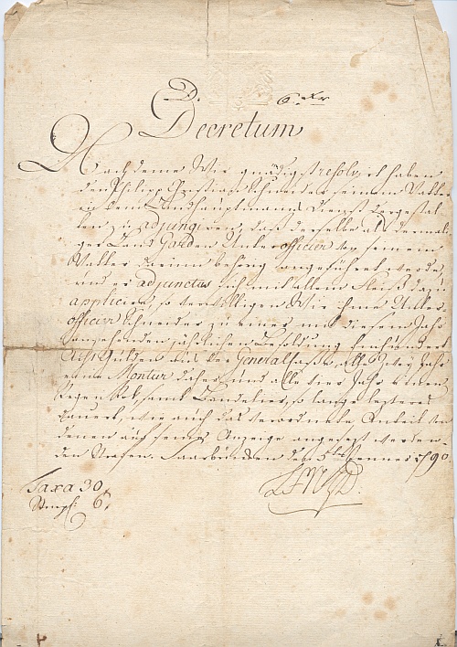 Dekret Fürst Ludwig 1790