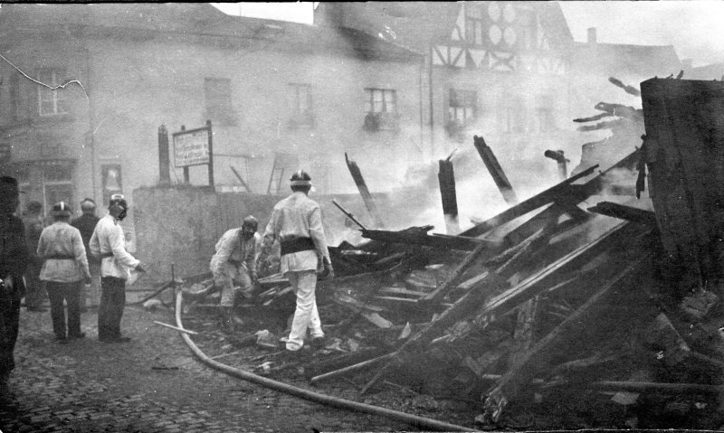 Feuerwehreinsatz, Rheinland um 1930
