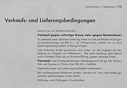 Verkaufs- und Lieferbedingungen