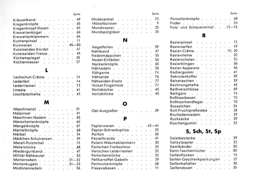 S. 5: Inhalts-Verzeichnis K-S