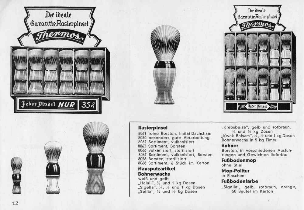 S. 12: Rasierpinsel und Fußbodenmop