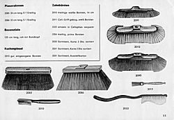 S. 11: Bürstenwaren - Besen und Zahnbürsten