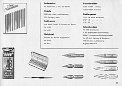 S. 41: Federhalter, Schreibfedern