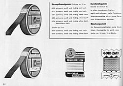 S. 52: Strumpfband-, Durchzieh- u. Rüschengummi