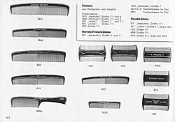 S. 62: Herren-Frisierkämme, Staubkämme