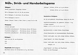 S. 74: Näh-, Strick- und Handarbeitsgarne