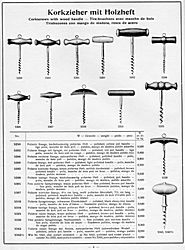 S. 4: Korkzieher mit Holzheft