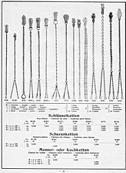 S. 28: Schlüssel-, Scheren-,<br> Messer- oder Kochketten