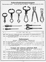 S. 38: Schweinekrampenzangen, <br> Bullenzangen, Trokare