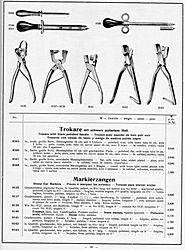 S. 39: Trokare, Markierzangen