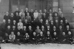 Klassenfoto Knabenschule, Saarbrücken 1908