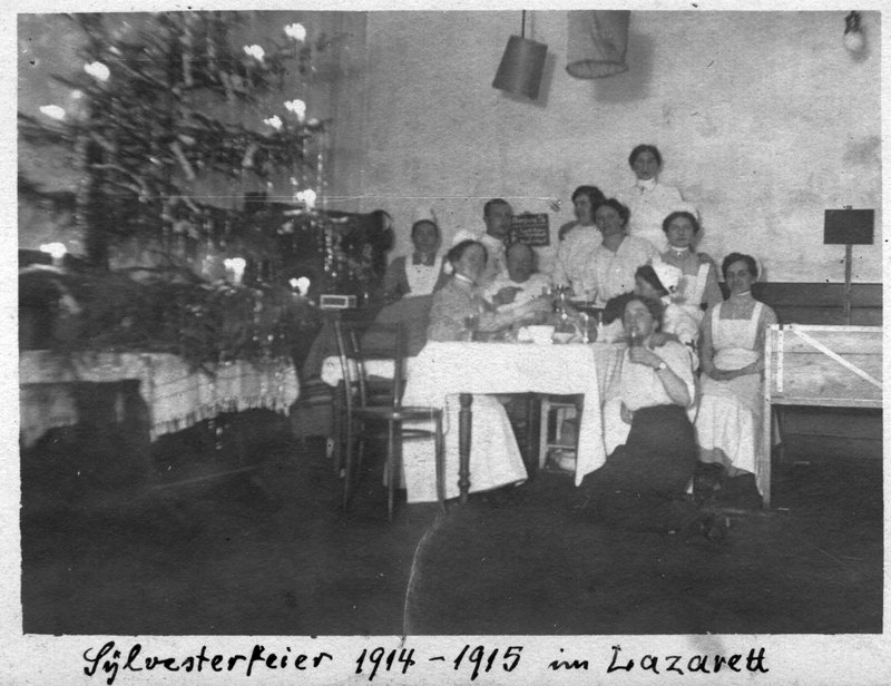 "Sylvesterfeier 1914-15 im Lazarett"