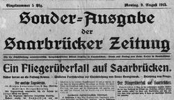 1. Fliegerüberfall auf Saarbrücken 1915
