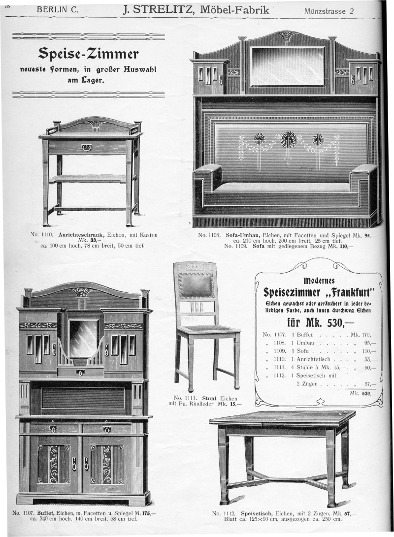 S. 18: Modernes Speisezimmer "Frankfurt"