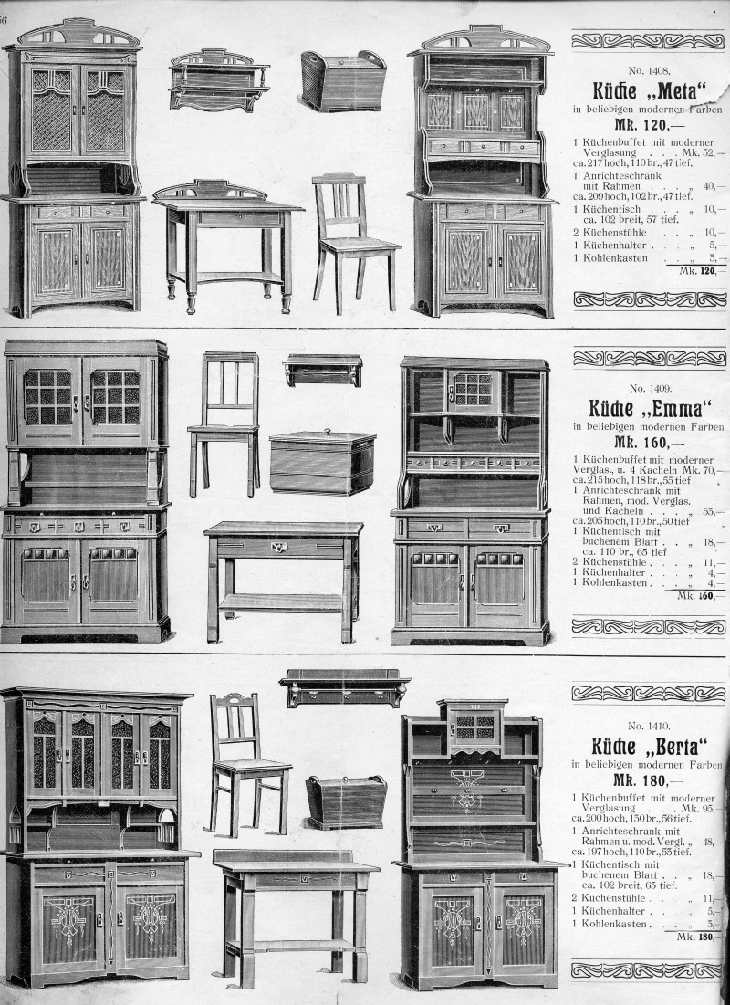 S. 56: Küchen "Meta", "Emma" und "Berta"