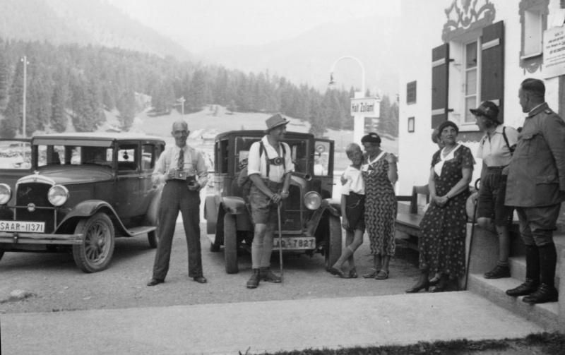 Saarländer am Zoll in den Alpen, um 1932-34