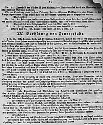 S. 12: XII. Verhütung von Feuergefahr.