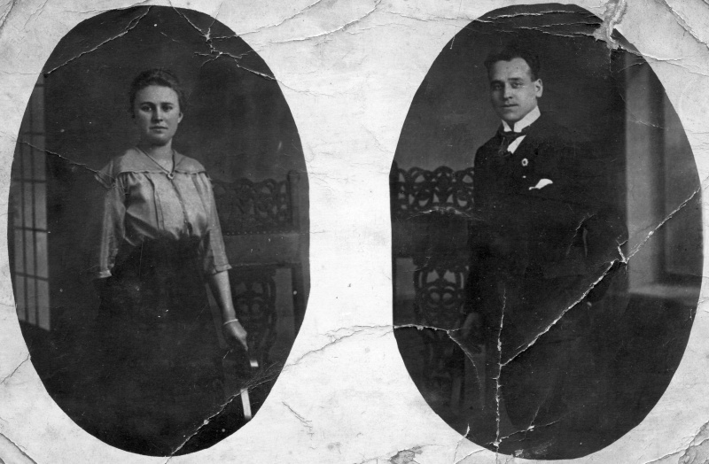 Doppelporträt eines Paares, wohl 1910er