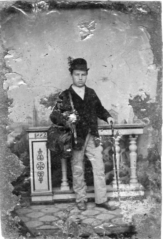 Junger Handwerker auf der Walz, wohl 1880er